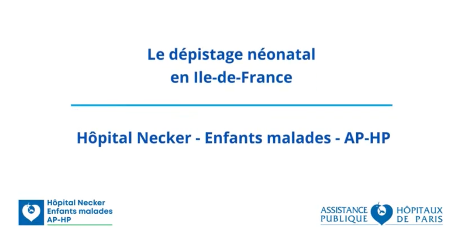 Vignette Video Dépistage néonatal IDF