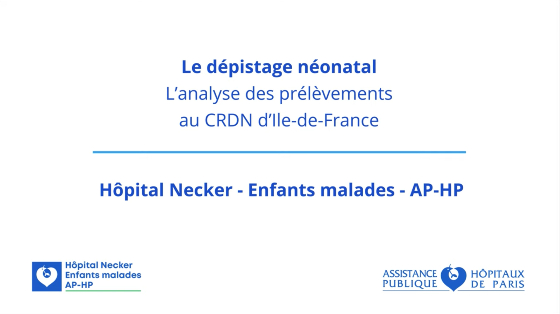 Vignette Vidéo dépistage néonatale 4 Analyse des prélèvements