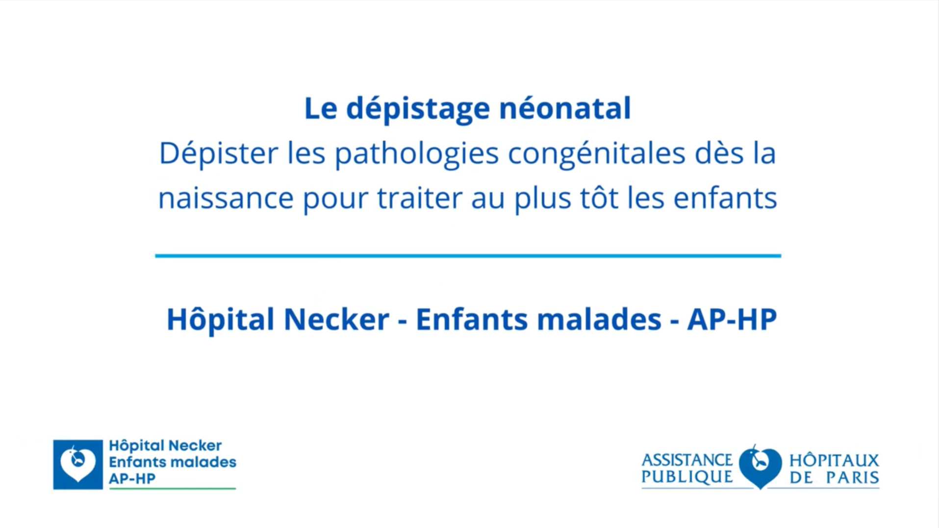 Vignette Vidéo dépistage néonatale 5 Dépister les pathologies